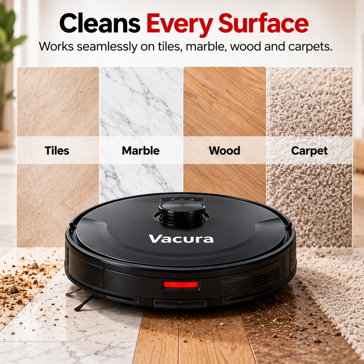 Vacura Smart Robot Vacuum Cleaner